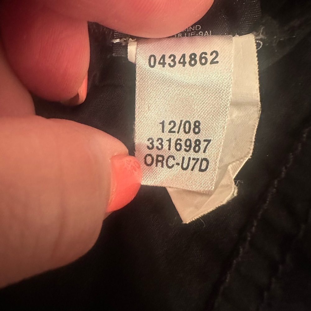 Vintage Tommy Hilfiger Black SS Blouse Back Toe Button Details Sz M Biker - Picture 10 of 10